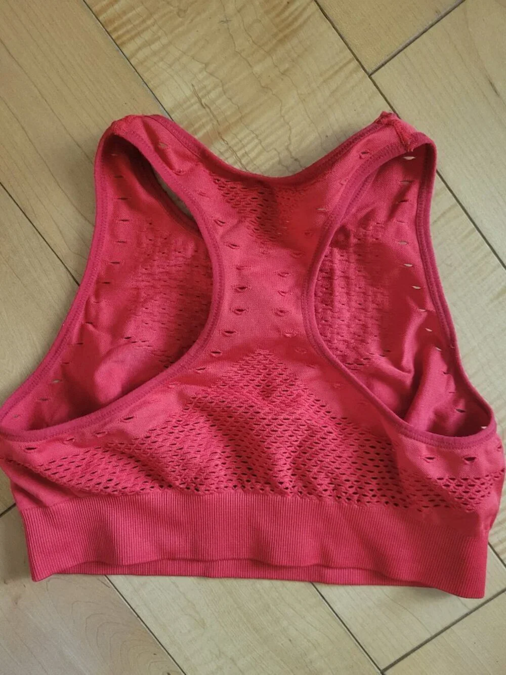 Aerie Mesh Seamless Sports Bra & Shorts Set Red Medium Activewear